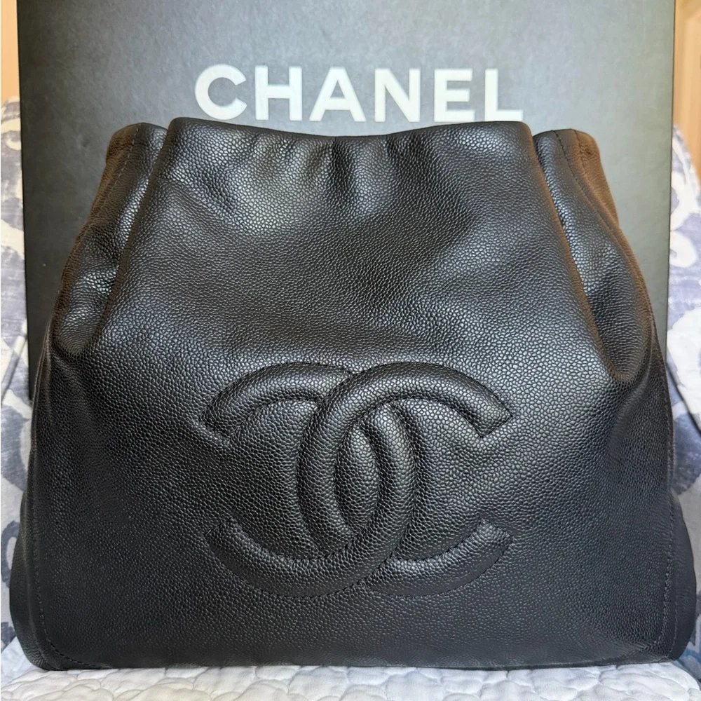 Chanel Pleated Timeless Chain Tote